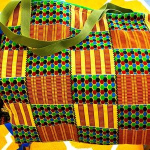 Shopping-multi purpose bag African Fabric Sustainable Reusable